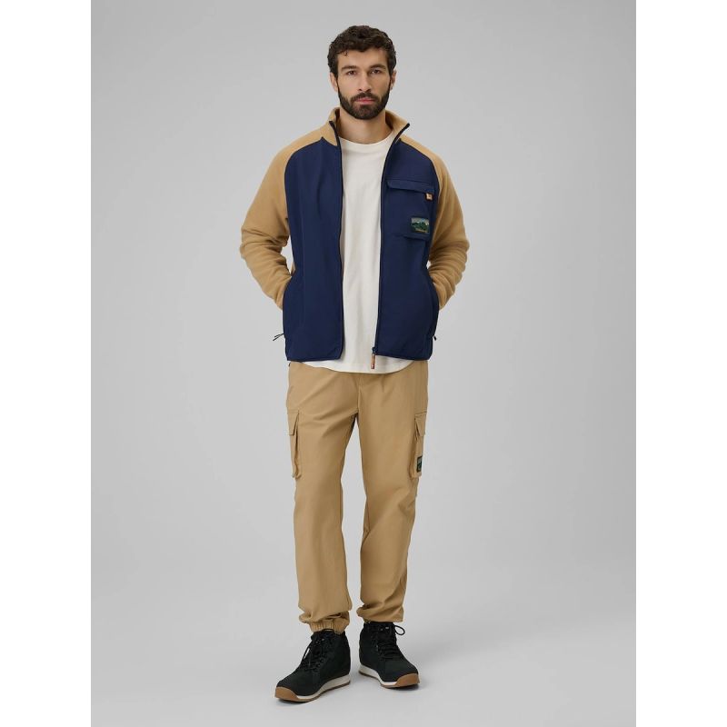 4F Regular fleece with stand-up collar men's férfi polár pulóver 4FRAW25TFLEM446-83S
