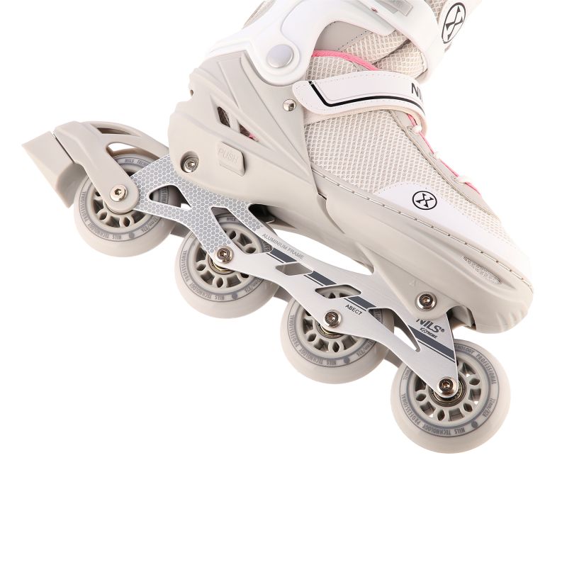 Nils Extreme 2-in-1 GREY-PINK SIZE M (34–38) INLINE SKATES WITH REPLACEABLE HOCKEY BLADE rózsaszín korcsolya 16-21-110