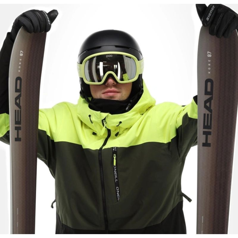 O'Neill Men's Winter Sports Carbonite Snowboard Skis 10K Green Black zöld dzseki