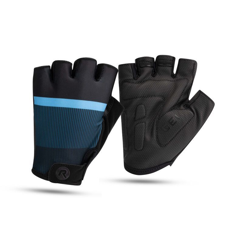 Rogelli HERO II gloves black and blue kék kesztyű