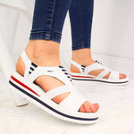 Rieker W V02Y5 wedge white fehér sandals