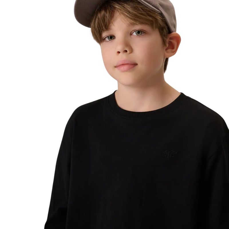 4F Boy's longsleeve t-shirt M459 deep 20S fekete ruházat 4FJWMM00TLONM45920S