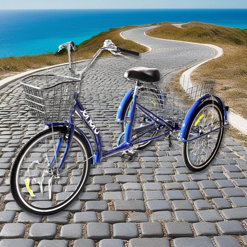 3-Wheel Bike 24 Navy Blue Shimano -7 Speed Lower Frame