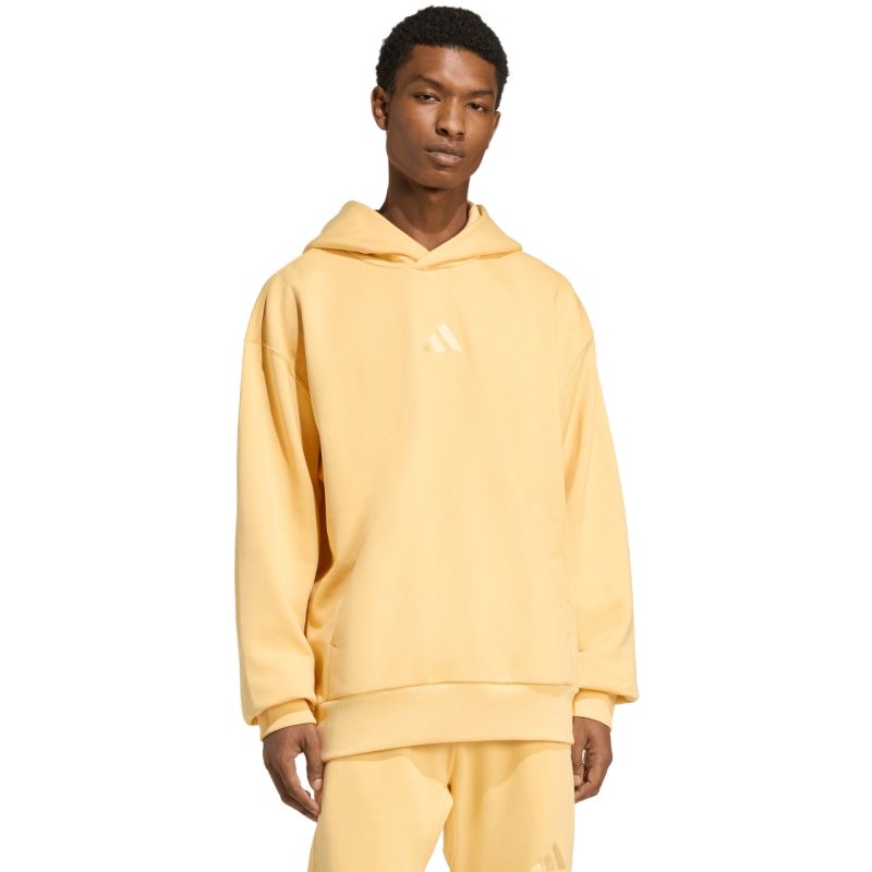 Men's adidas All Szn Fleece Hoodie Yellow KT3105 sárga kapucnis pulóver