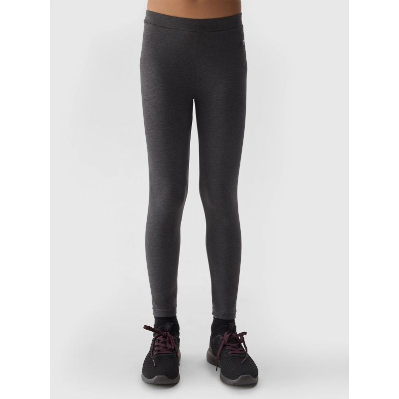 4f Girls' elastic cotton leggings Junior Kiegészítő
