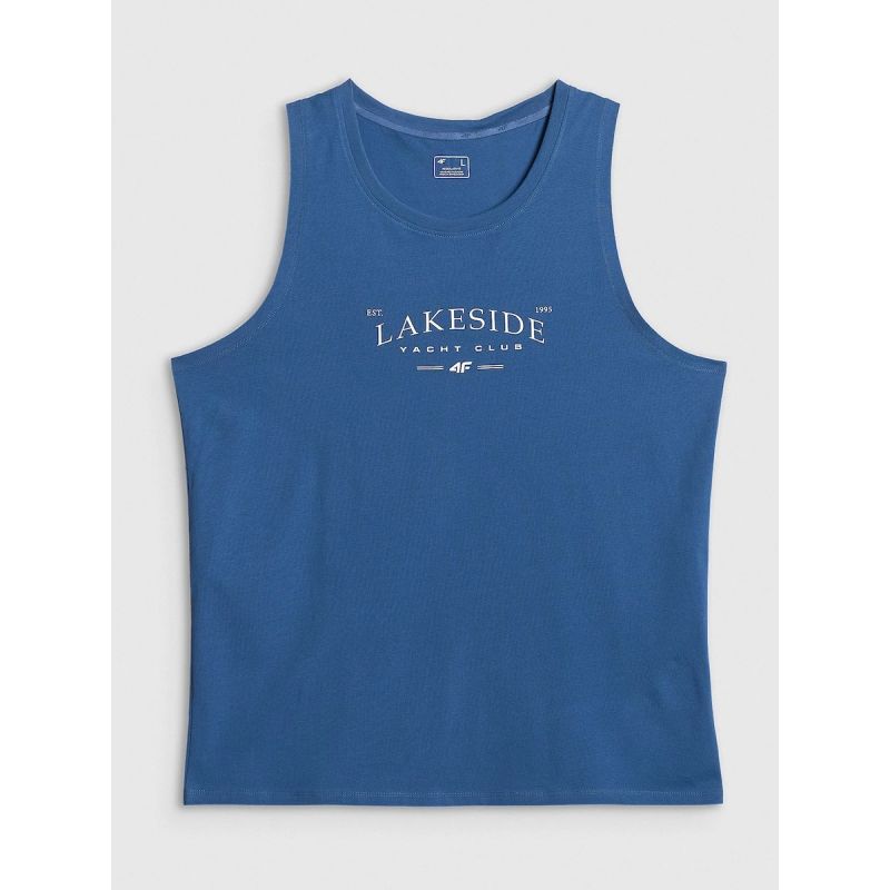 Men's regular sleeveless shirt with print 4F