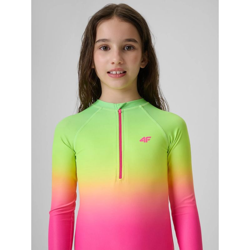 4F Girls' one-piece swimsuit with UPF50+ filter 158/164 kiegészítő 4FJRSS26USWSF144-91A
