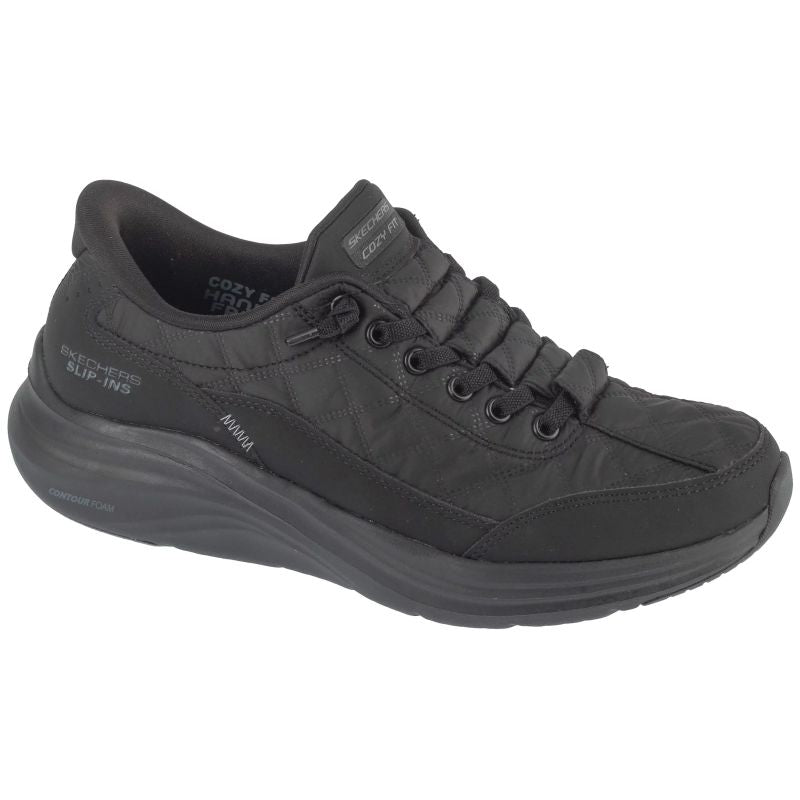 Skechers Slip-ins: Contour Foam – Cozy Fit Black fekete utcai cipő 150404-BBK