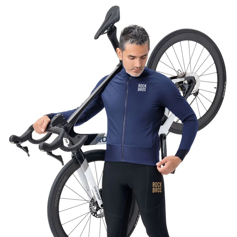 Rockbros Winter Fleece Double Layer Cycling Size L - Blue niebieski \ l dzseki