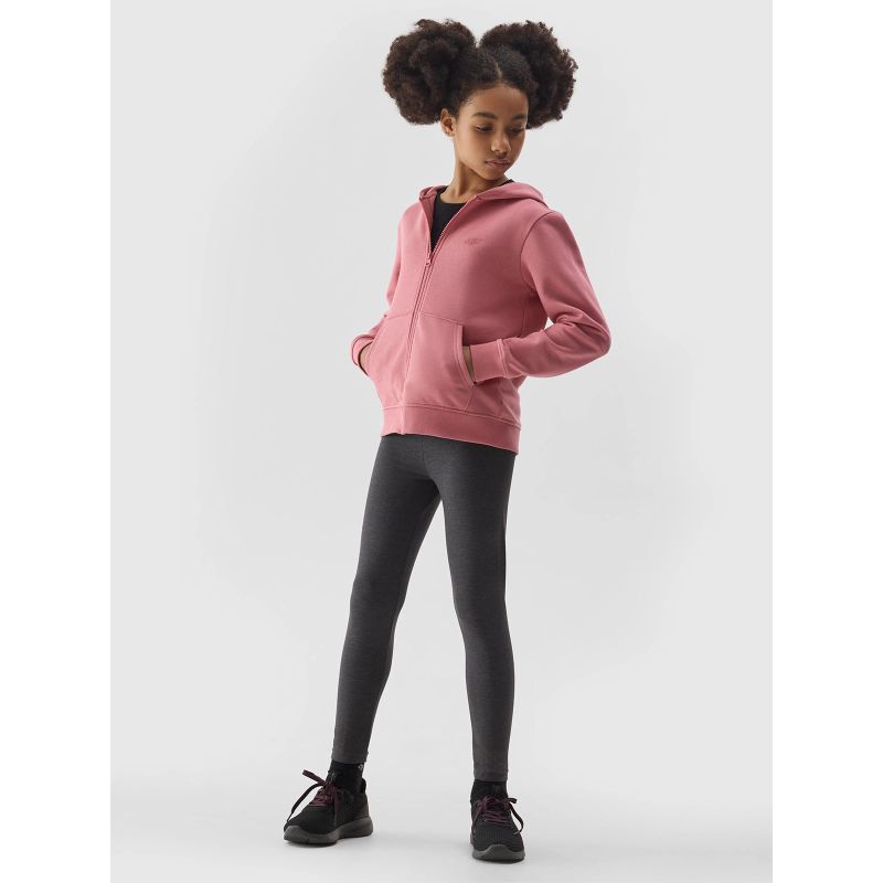 4f Girls' elastic cotton leggings Junior Kiegészítő