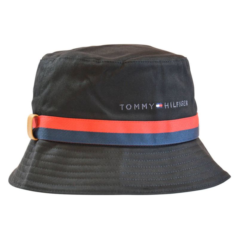 Tommy Hilfiger Established Tape Hat Black - AM0AM08271-0GJ uniwersalny bucket