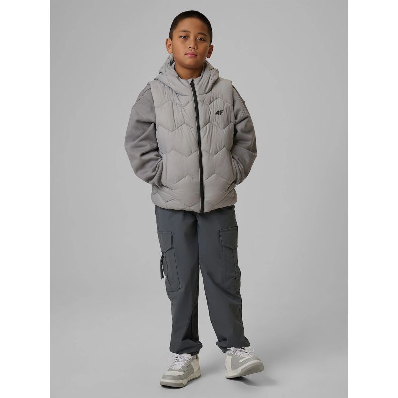 4F Boy's vest with synthetic filling gyerek mellény 4FJRSS26TVJAM352-25S