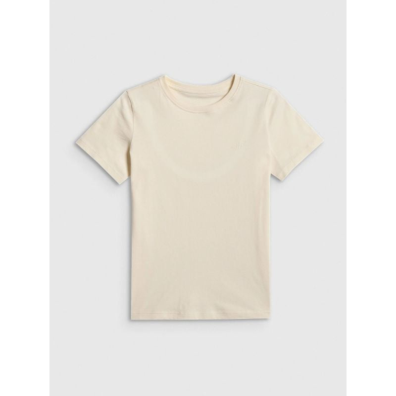 Regular plain girls' T-shirt 4F 4FJRSS26TTSHF3554-12S shirts