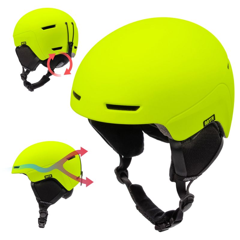 Meteor Avalo S Ski Helmet 53-55 cm Neon Yellow uniw helmets