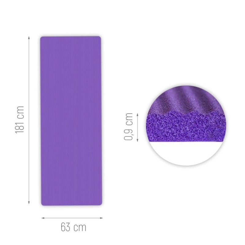 Wozinsky exercise mat 181 x 63 x 0.9 cm thick gymnastic yoga mat blue niebieski jóga matrac 5907769300417-63708