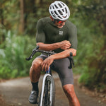 Rockbros 15220004002 ROAD TO SKY men's cycling jersey short sleeve - green zöld póló