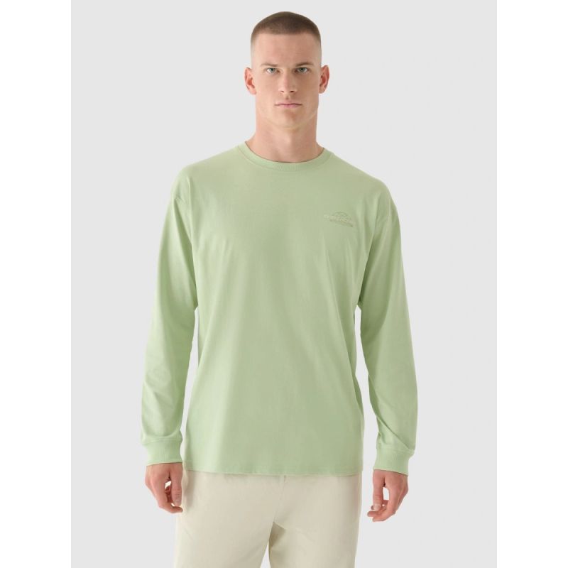 Men's oversize longsleeve with print 4F 4FRAW24TLONM502-44S hosszú ujjú póló