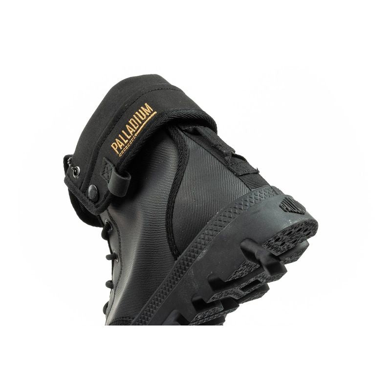 Palladium Women's Baggy Coated High Top Sneakers Fashionable Black fekete utcai cipő