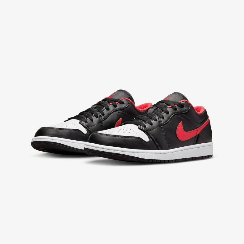 AIR Jordan 1 LOW Black/Fire Red/White sports - piros cipő