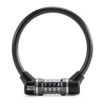 Rockbros 87639-4 bicycle lock with code and steel cable - black