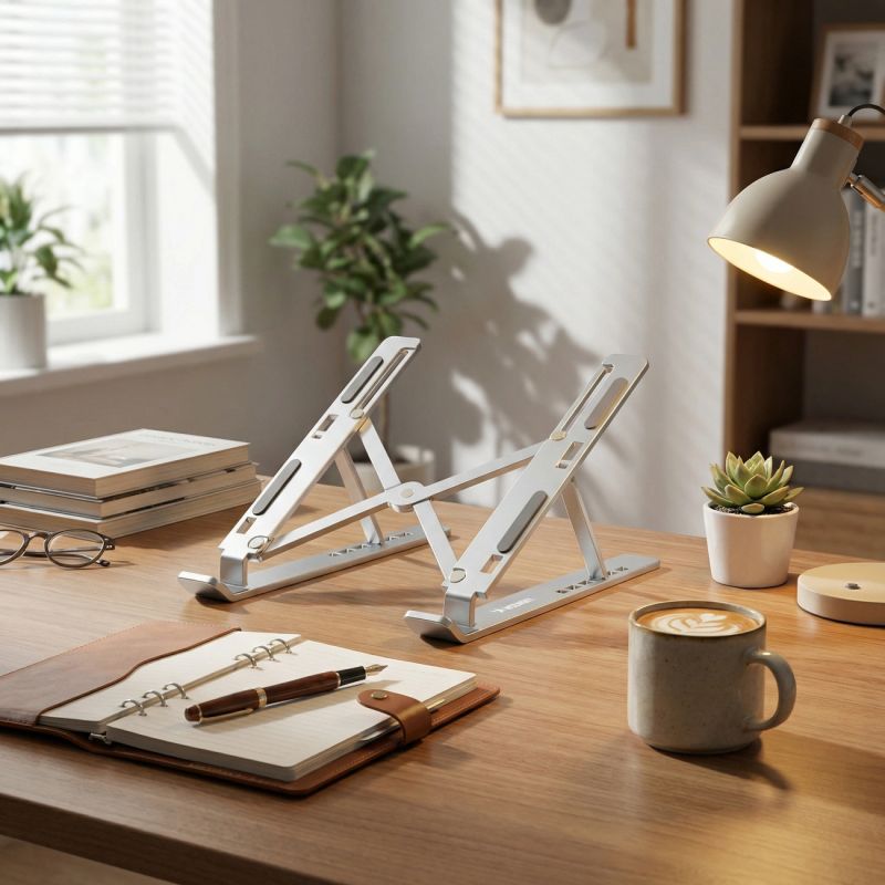 Wozinsky WDCX-X8S Foldable Adjustable Laptop Stand - Silver szürke phones and accessories