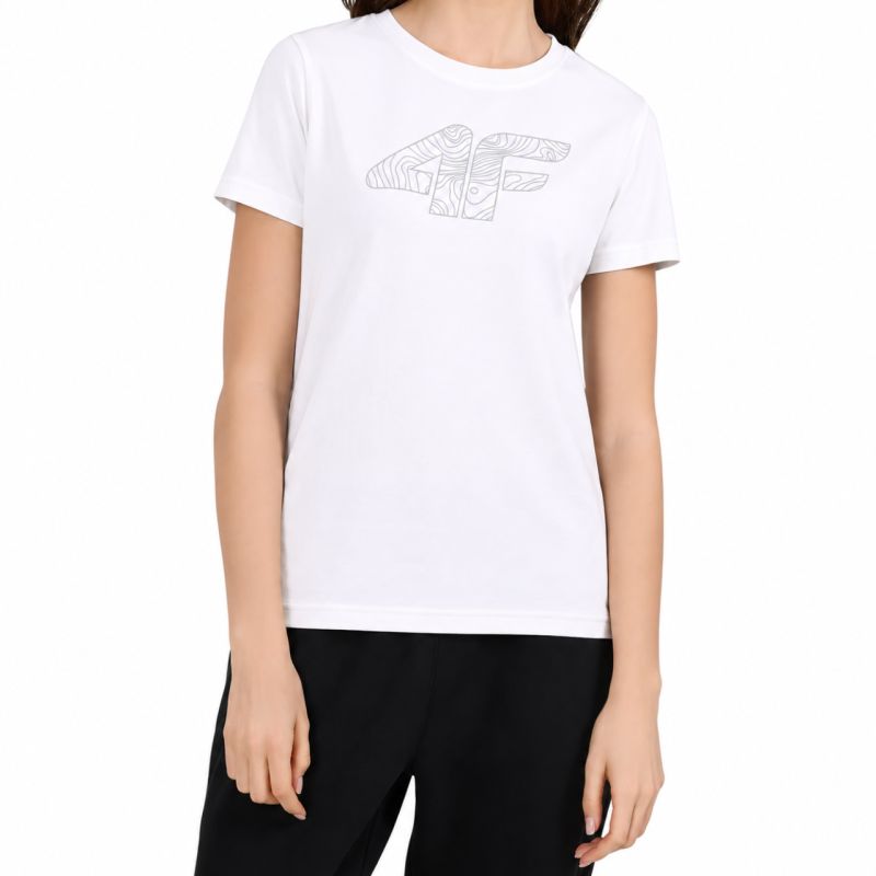 4F Women's T-shirt F3309 10S fehér ruházat 4FWMM00TTSHF330910S