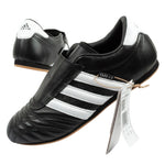 Adidas Women's Taekwondo Sports Shoes Black Leather Slip-On fekete zokni