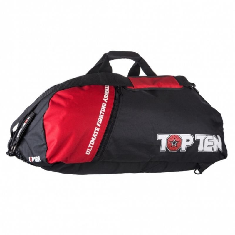 TOP TEN sports with backpack function 70 x 35 cm TOR-P2 MMA black and red piros táska