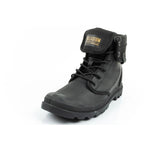 Palladium Women's Baggy Coated High Top Sneakers Fashionable Black fekete utcai cipő