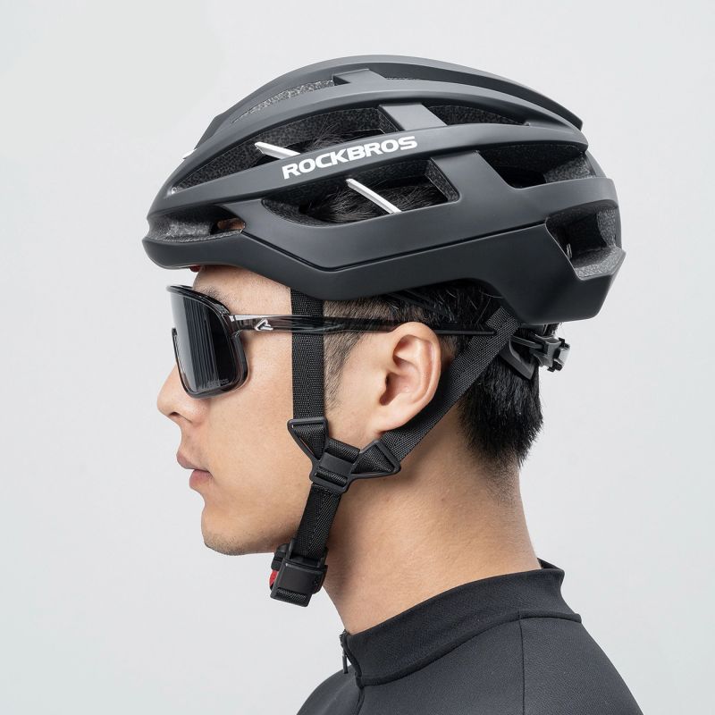 Rockbros HC-58BK-M Bike Helmet 55-58 cm - Black and Gray czarny || szary \ 55-58 cm helmets, lights