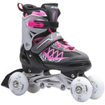 Enero Pro Led Roller Skates 4in1 38-41 Pink-Gray szürke skates, roller skates