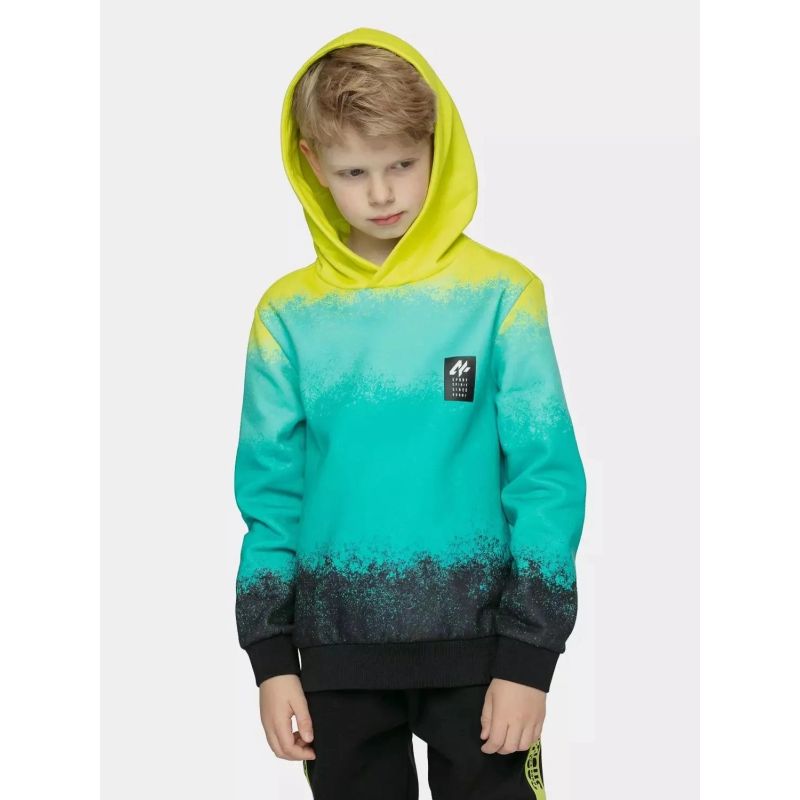 4F Boy's cotton hoodie pulóver 4FJWSS26TSWSM3184-90A