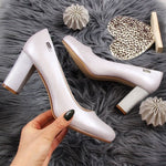 Inny Sergio Leone W Silver Pearl Heel Pumps szürke utcai cipő SK193C