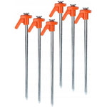 Tent Pegs 21cm Set 6 Pcs Metal Plastic Redcliffs papucs