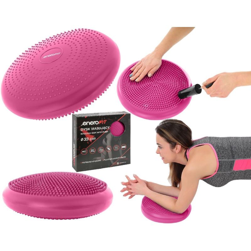 Sensormotor Disc Pillow With Pump 33 Cm Pink Enero Fit