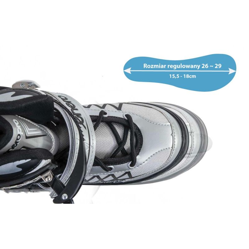 Enero Pro Roller Skates-Roller Skates-Ice Skating 4in1 Led 26-29 Gray szürke skates, roller skates