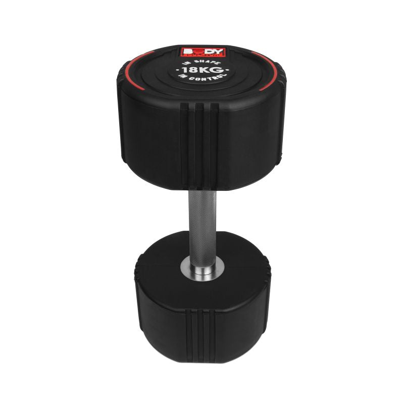 Body Sculpture TPU dumbbell BW 133 18 KG fekete edzőfelszerelés BW13318KG