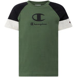 Champion SS Tee Kids T-Shirt Green 307719 GS548 zöld gyerek póló 307719GS548