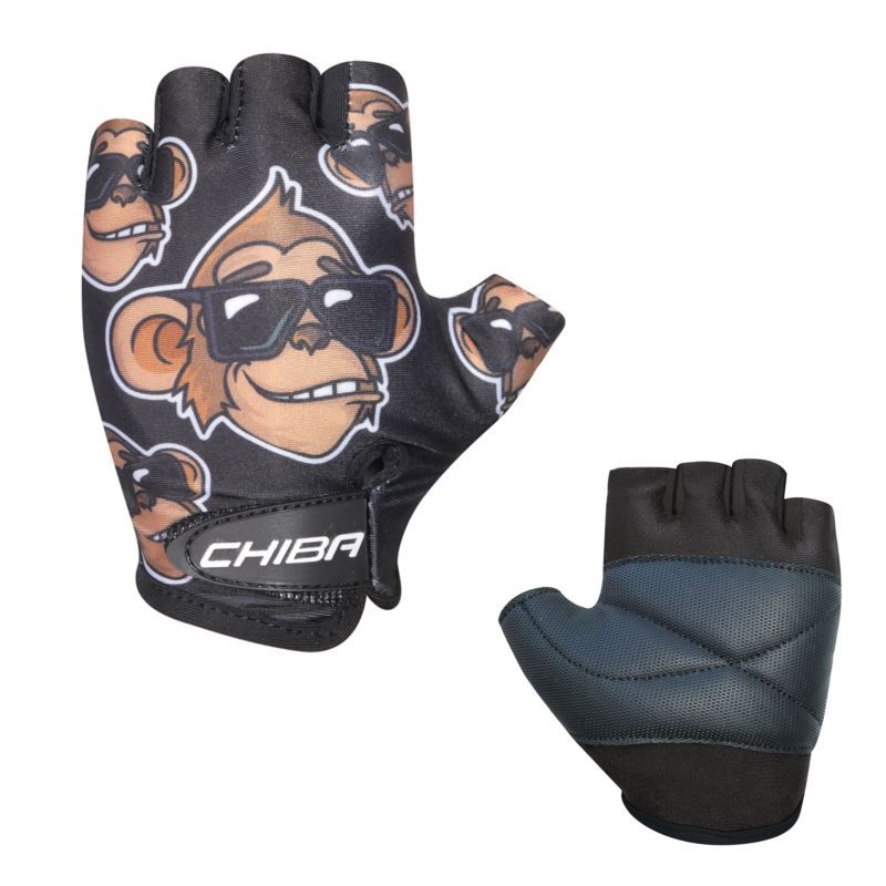 CHIBA COOL KIDS gloves black monkey fekete kesztyű
