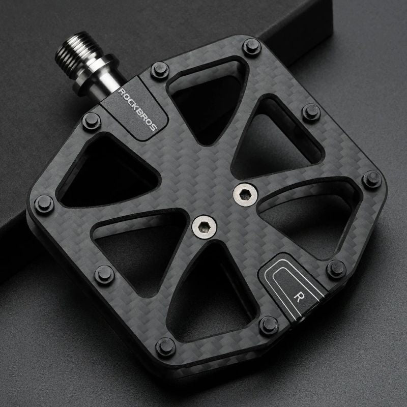 Rockbros C525 Carbon Fiber Platform Bike Pedals - Black