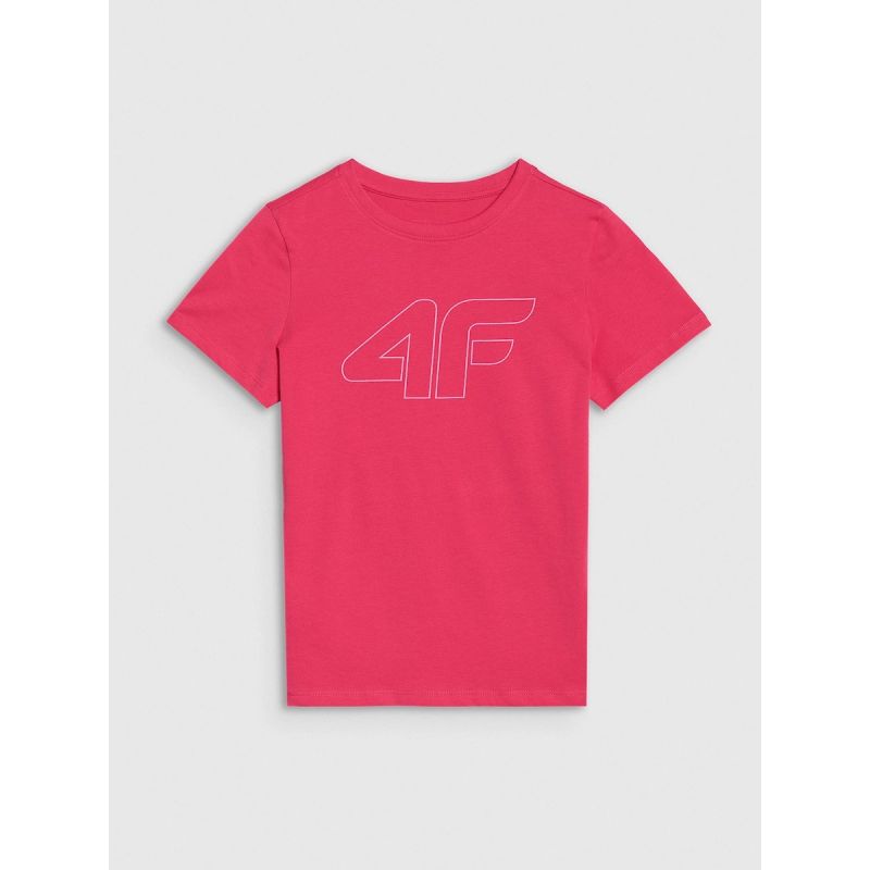 Girls' regular printed T-shirt 4F 4FJWSS25TTSHF2176-55S póló