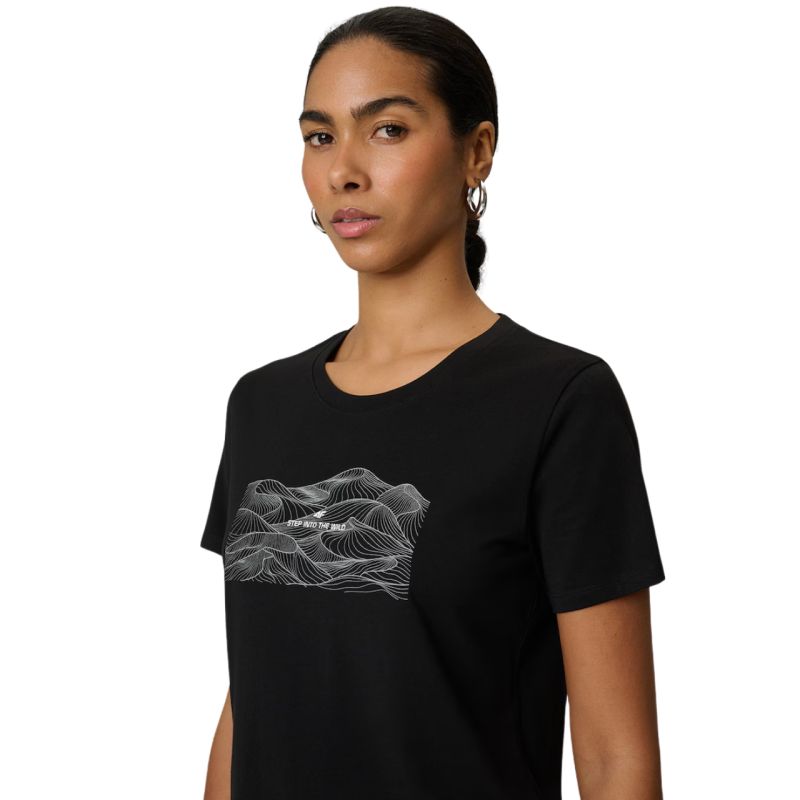 4F Women's T-shirt F2785 deep 20S fekete ruházat 4FWSS26TTSHF278520S