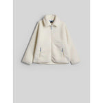 4F Women's loose sherpa fleece with stand-up collar női polár pulóver 4FWAW26TFLEF463-11S