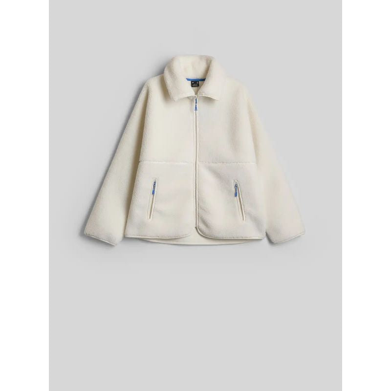 4F Women's loose sherpa fleece with stand-up collar női polár pulóver 4FWAW26TFLEF463-11S