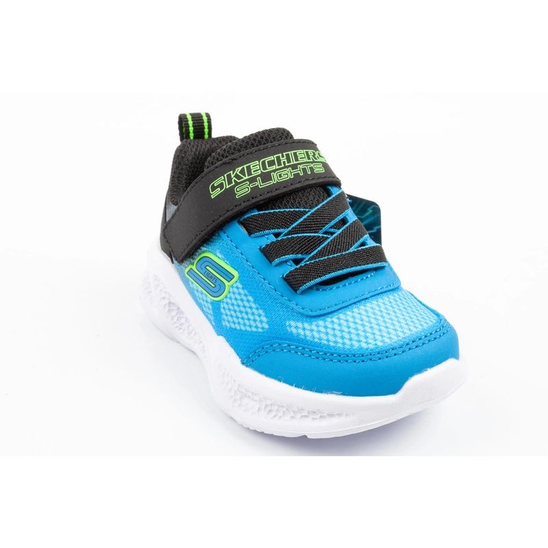 Skechers boys' sports S Lights light comfortable LED utcai cipő 401495N/BKBL