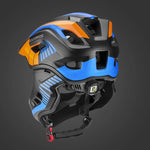 Rockbros TT- children's bicycle helmet with removable chinbar, size M - black and orange czarny || pomarańczowy \ m helmets, martial arts equipment