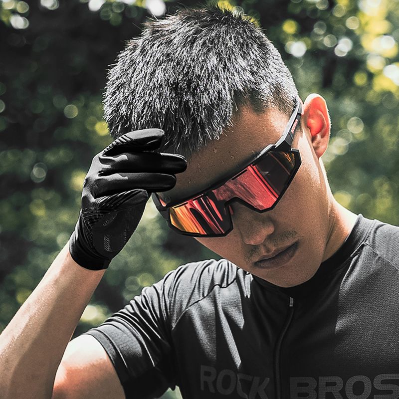 Rockbros cycling gloves spring/summer/autumn, full, size: XXL - black czarny \ xxl kesztyű