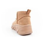 Skechers women's winter boots, insulated leather ankle boots, brown Cipő