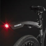 Rockbros Mudguard with Red LED Light - Black