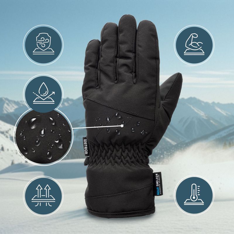 Meteor Nevis XL Winter Gloves Black fekete kesztyű 17736